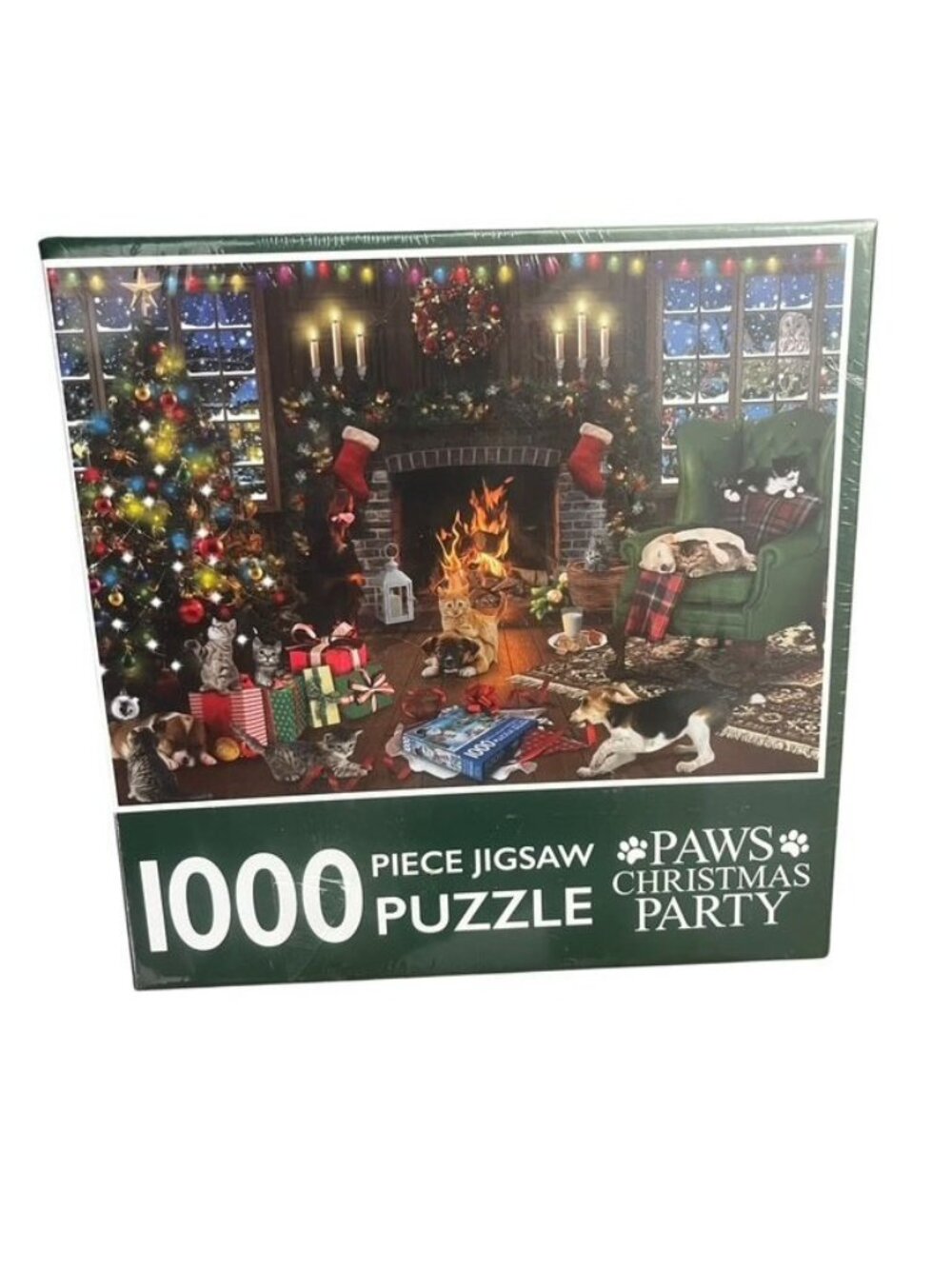 New Sealed Paws Christmas Party 1000 Piece Jigsaw Puzzle